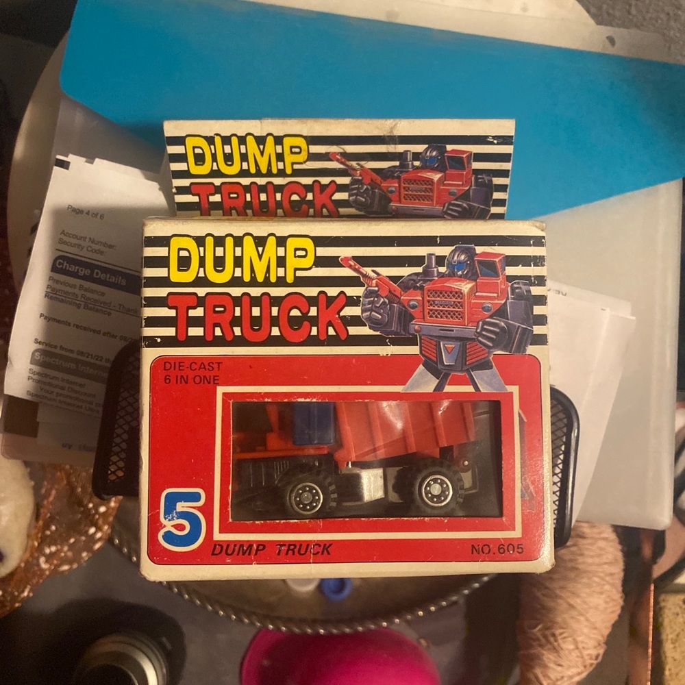 1985 Knockoff Transformers Constructicons #5 Dump truck Figure Boxed
